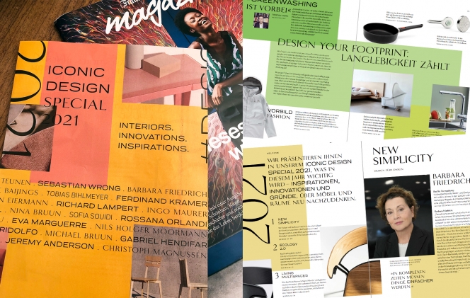 Wir produzieren hochwertige Corporate Publishing-Inhalte: Für Kundenmagazine, Newsletter, Blog-Beiträge und für  journalistische Formate wie z.B. den Beileger zum Thema „Iconic Design“ im FAZ Magazin